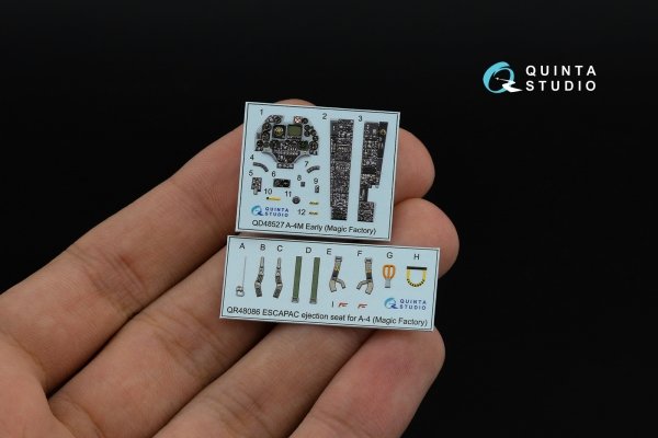 Quinta Studio QD48527 A-4M early 3D-Printed &amp; coloured Interior on decal paper (Magic Factory) 1/48