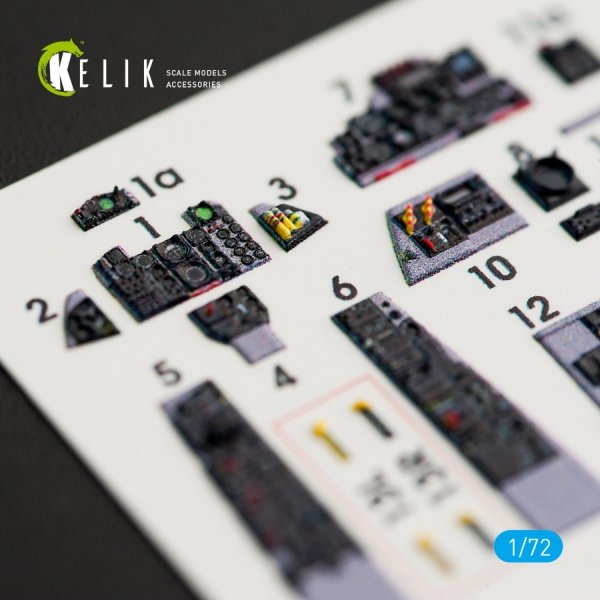 Kelik K72022 RF-4EJ "Phantom II" interior 3D decals for Fine Molds kit (1/72)