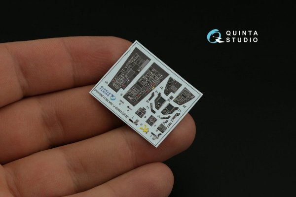 Quinta Studio QDS-48388 F-16A MLU 3D-Printed &amp; coloured Interior on decal paper (Kinetic) (Small version) 1/48