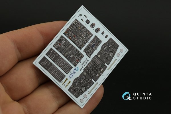 Quinta Studio QD35124 CH-47D 3D-Printed coloured Interior on decal paper (Trumpeter) 1/35