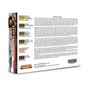 Lifecolor CS17 Acrylic paint set American Uniforms Set 1 6x22ml