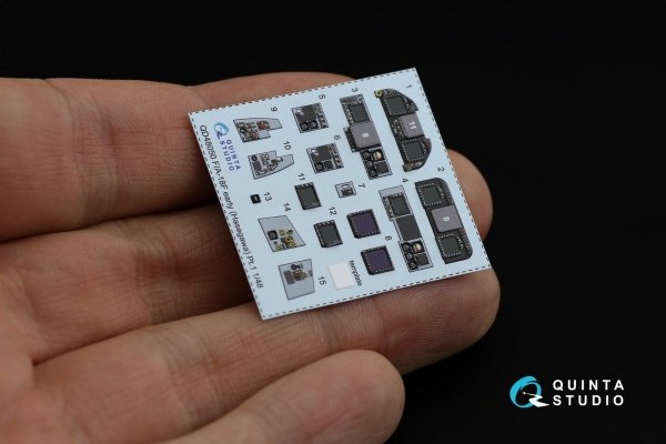 Quinta Studio QD48050 F/A-18F early 3D-Printed &amp; coloured Interior on decal paper (Hasegawa) 1/48