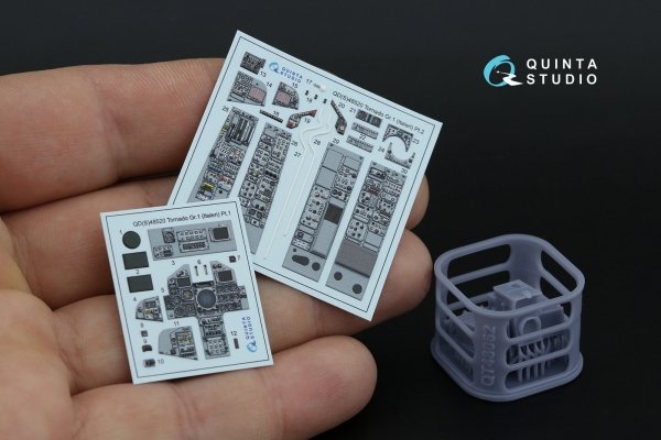 Quinta Studio QDS+48520 Tornado Gr.1 3D-Printed coloured Interior on decal paper (Italeri) (small version) (with 3D-printed resin parts) 1/48