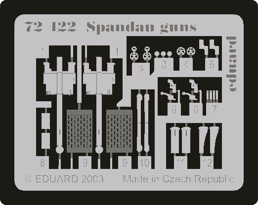 Eduard 72422 Spandau Guns WWI 1/72