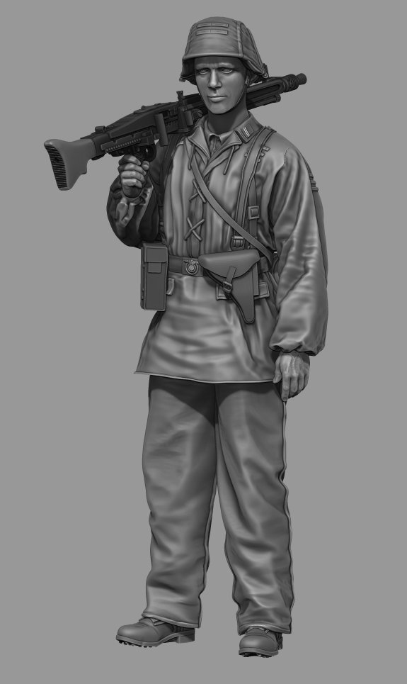 Panzer Art FI35-220 Waffen-SS MG42 gunner 1/35
