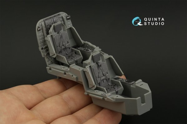 Quinta Studio QD35073 AH-64D/E 3D-Printed &amp; coloured Interior on decal paper (Meng) 1/35