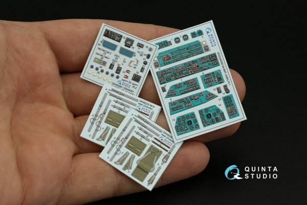 Quinta Studio QD48380 Mi-8MT 3D-Printed &amp; coloured Interior on decal paper (AMK) 1/48