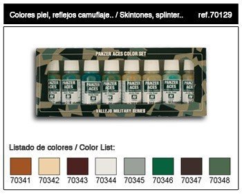 Vallejo PANZER ACES No6 (8 color set) (70129)