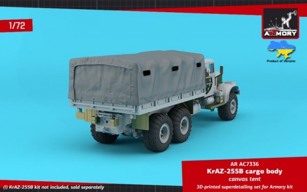Armory Models AC7336 KrAZ-255B Soviet 6x6 cargo truck canvas tent 1/72