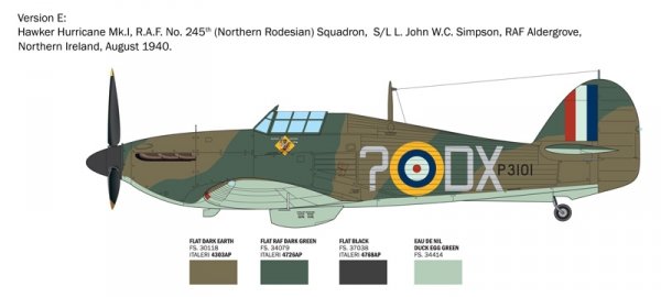 Italeri 2838 Hurricane Mk.I Aces 1/48