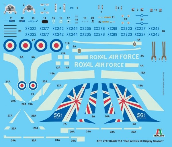 Italeri 2747 Hawk T1A Red Arrows (1:48)