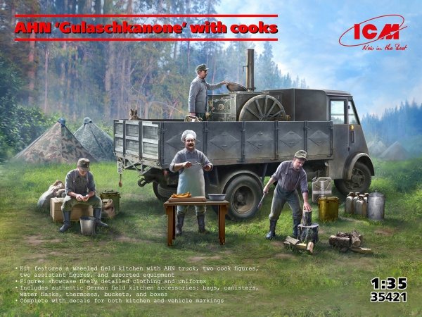 ICM 35421 AHN Gulaschkanone with cooks 1/35