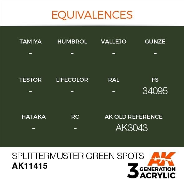AK Interactive AK11415 Splittermuster Green Spots 17ml