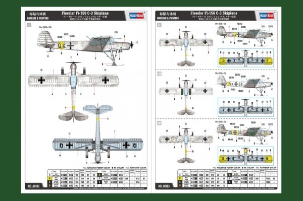 Hobby Boss 80183 Fieseler Fi-156 C-3 Skiplane 1/35