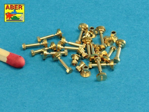 Aber 16110 Turned imitation of Hexagonal bolts &amp;amp;amp;amp;amp;amp; nuts 1,6 x 4,0 mm x 15 pcs. And 1,6mm nuts x 10 pcs. (1:16)
