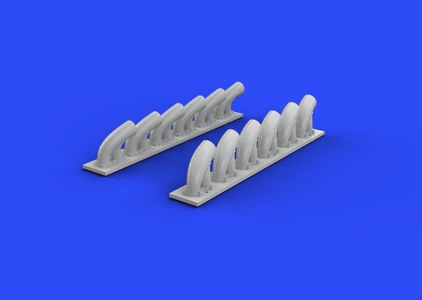 Eduard 632081 P-39Q/ N exhaust stacks KITTY HAWK 1/32 