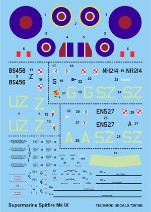 Techmod 72010 - Supermarine Spitfire Mk.IX (1:72)