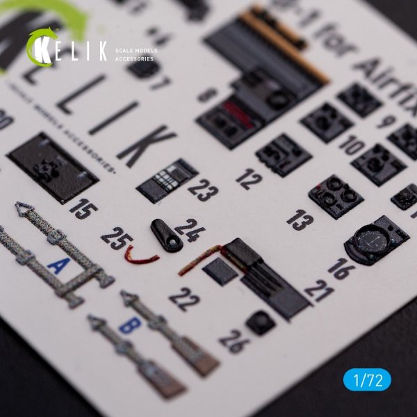 KELIK K72069 Messerschmitt Me410A-1 interior 3D decals for Airfix kit 1/72