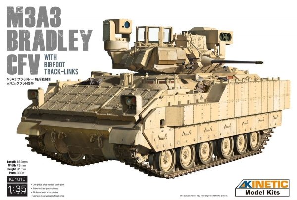 Kinetic K61016 M3A3 Bradley CFV w/ Bigfoot Track-Links 1/35