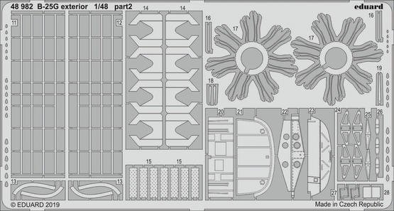 Eduard 48982 B-25G exterior 1/48 ITALERI