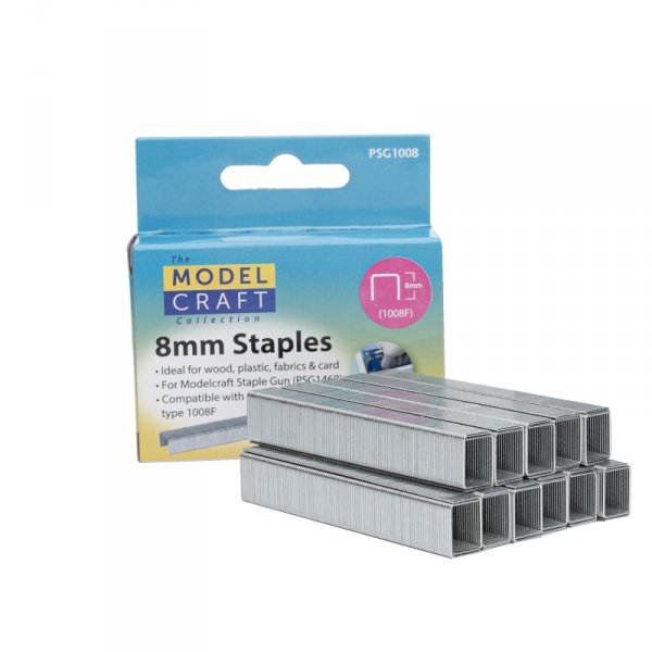 Modelcraft PSG1008 8mm Staples x 2400