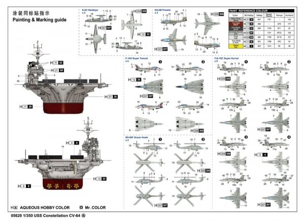 Trumpeter 05620 USS Constellation CV-64 1/350