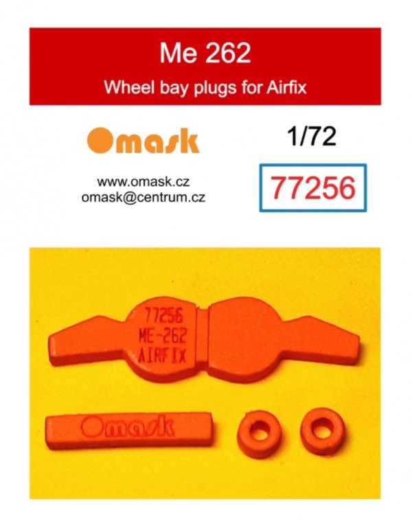 Omask X7210 Me 262 A O-Max Set (for Airfix) (masks and EVA wheel bay plugs) 1/72