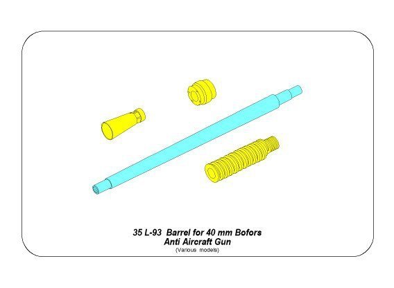 Aber 35L-093 Barrel for 40mm Bofors Anti Aircraft Gun (1:35)