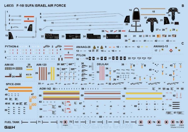 Great Wall Hobby L4835 F-16I Sufa Israeli Air Force 1/48