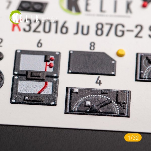 KELIK K32016 JUNKERS JU 87 D/G STUKA - INTERIOR 3D DECAL FOR TRUMPETER KIT 1/32