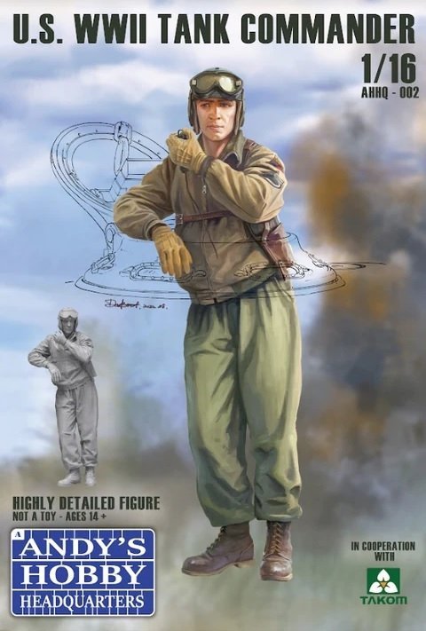 Andy's Hobby Headquarters AHHQ-002 U.S. WWII Tank Commander (full body) 1/16