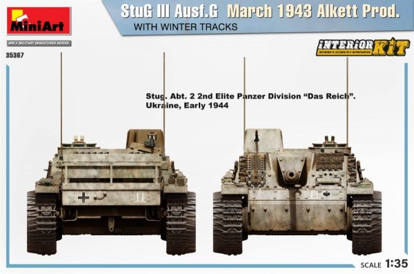 Mini Art 35367 StuG III Ausf. G March 1943 Alkett Prod. WITH WINTER TRACKS. INTERIOR KIT 1/35