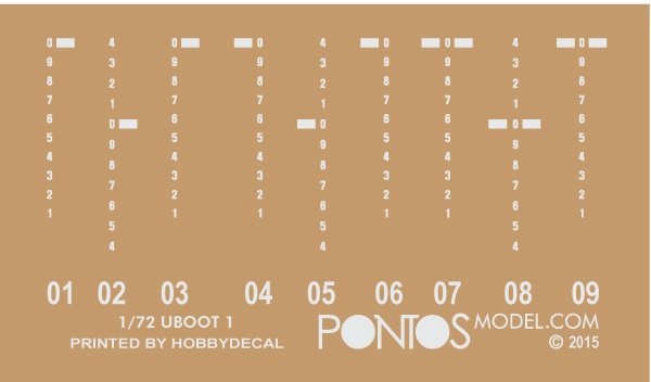Pontos 72001F1 U-BOOT Type VII C Detail Up Set