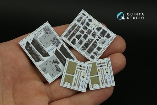 Quinta Studio QD48373 F/A-18F late / EA-18G 3D-Printed &amp; coloured Interior on decal paper (Hobby Boss) 1/48