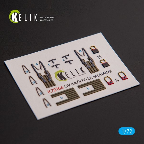 KELIK K72166 OV-1A/JOV-1A MOHAWK - interior 3D decals for ClearProp kit 1/72
