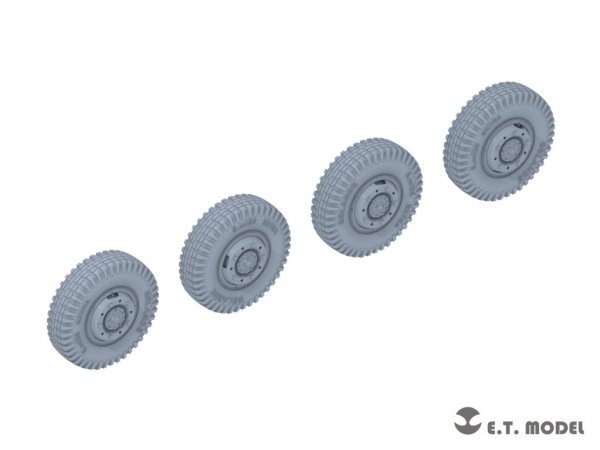 E.T. Model P35-101 WWII German Sd.Kfz.234 Small Diameter Weighted Wheels Type.1 1/35