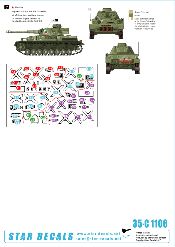 Star Decals 35-C1106 Axis &amp; Eastern European PzKpfw IV 1/35