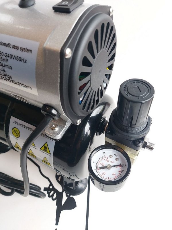 Fine Art FA-20T Kompresor bezolejowy 3l z filtrem i reduktorem Premium Line (S5000)