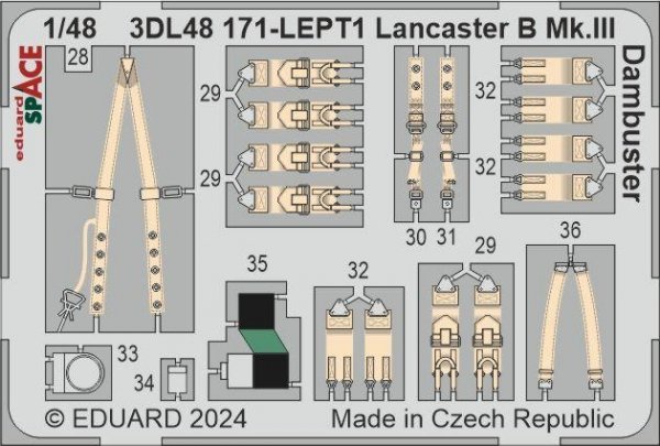 Eduard 3DL48171 Lancaster B Mk. III Dambuster SPACE HONG KONG MODELS 1/48