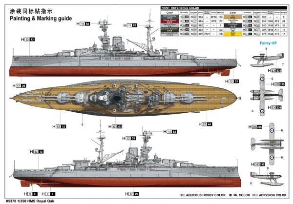Trumpeter 05378 HMS Royal Oak 1/350