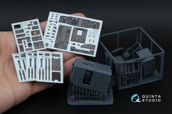 Quinta Studio QD+35169 SH-60F Seahawk 3D-Printed &amp; coloured Interior on decal paper (Kitty Hawk) (with 3D-printed resin parts) 1/35