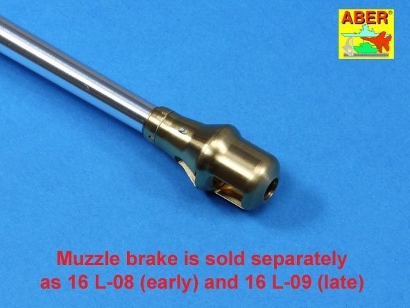 Aber 16L-12 Lufa 88 mm KwK 43/3 L/71 do Tiger B Serien-Turm / 88 mm KwK 43/3 L/71 (Late model) Tiger B Serien-Turm late 1/16