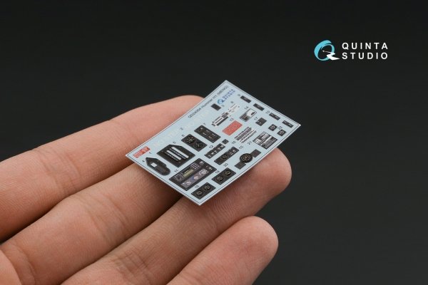 Quinta Studio QD24004 Hummer H1 3D-Printed &amp; coloured Interior on decal paper (MENG) 1/24