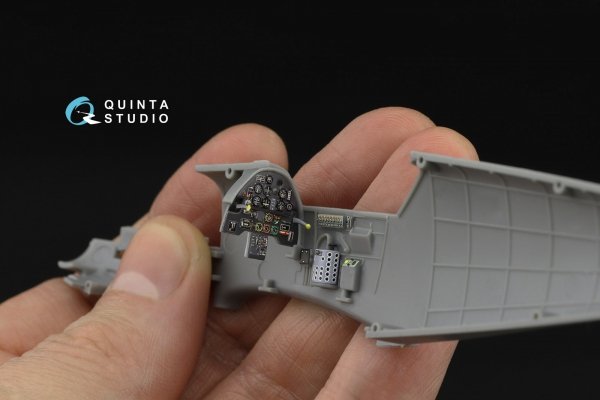 Quinta Studio QD48532 Bf 109E-3/4 3D-Printed &amp; coloured Interior on decal paper (HobbyBoss) 1/48