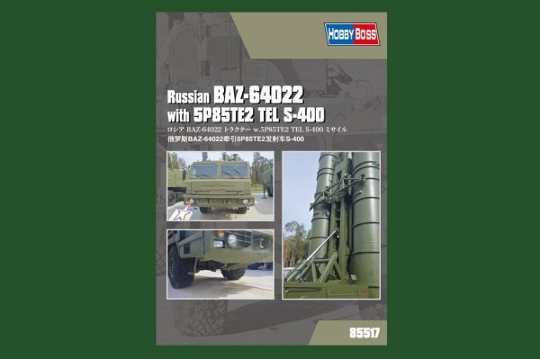 Hobby Boss 85517 Russian BAZ-64022 with 5P85TE2 TEL S-400 (1:35)