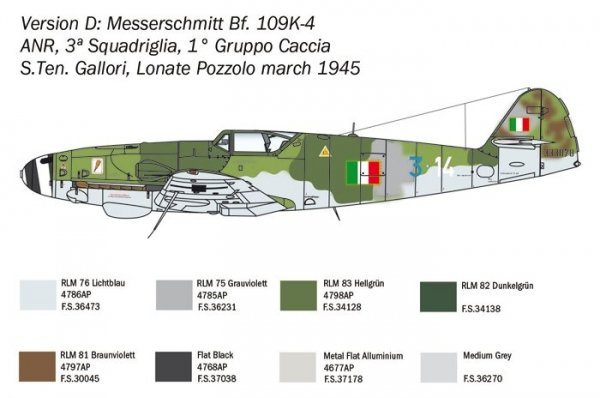 Italeri 2805 Bf 109 K-4 1/48