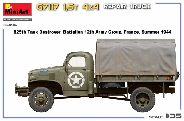 MiniArt 35494 G7117 1,5T 4x4 Repair Truck 1/35
