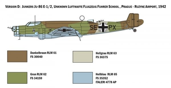 Italeri 1391 JU 86 E1/E2 1:72