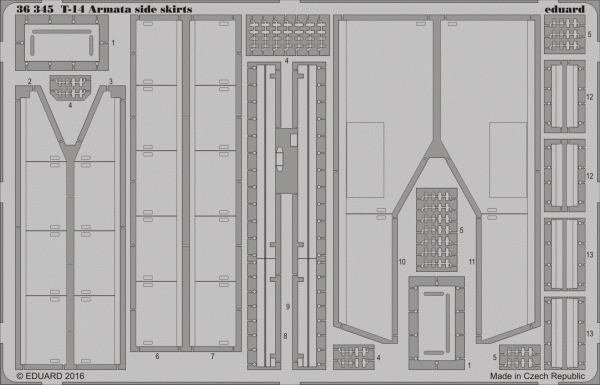 Eduard 36345 T-14 Armata side skirts 1/35 TAKOM