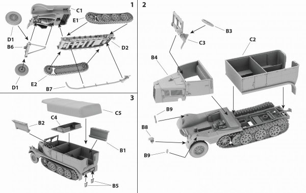 First to Fight PL041 Sd. Kfz. II Niemiecki Ciągnik Półgąsienicowy (1:72)